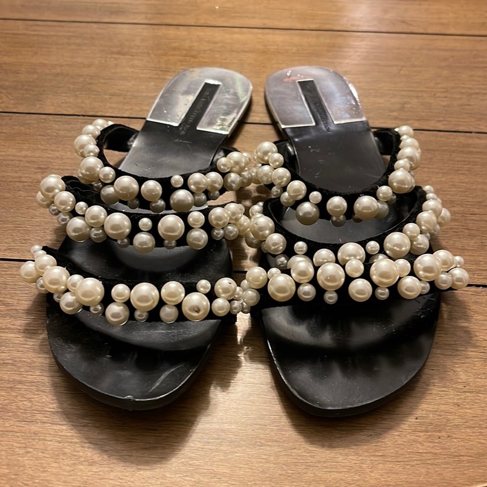 Zara collection pearl sandals